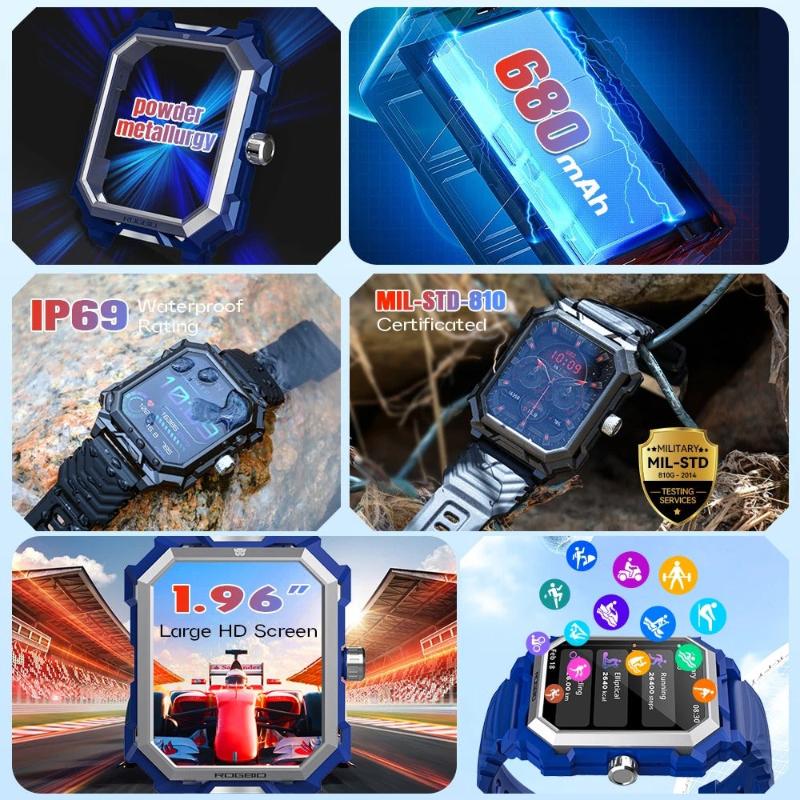 TitanEdge | Genaues Herzfrequenzmessgerät &amp; Schrittzähler Wasserdichte Sport-Smartwatch