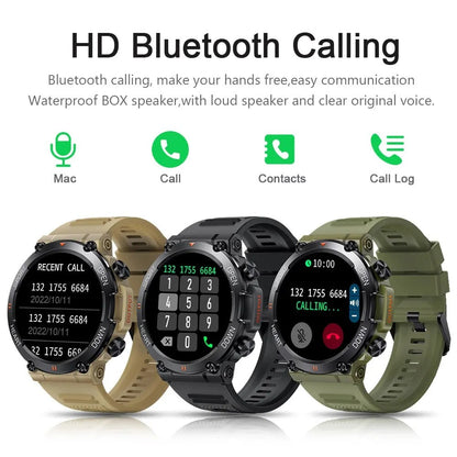 Indestructible Taktische Smartwatch - Strapazierfähige, Langlebige Batterie Titan Uhren Für Männer
