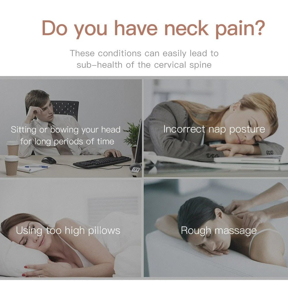 Nackenstrecker-Massagegerät mit Vibe-Technologie, Wärmetherapie &amp; kabellos