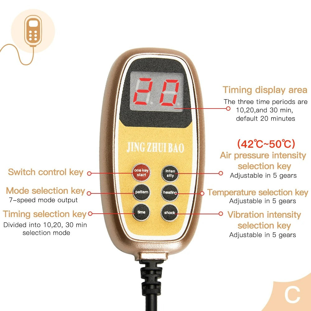 Nackenstrecker-Massagegerät mit Vibe-Technologie, Wärmetherapie &amp; kabellos
