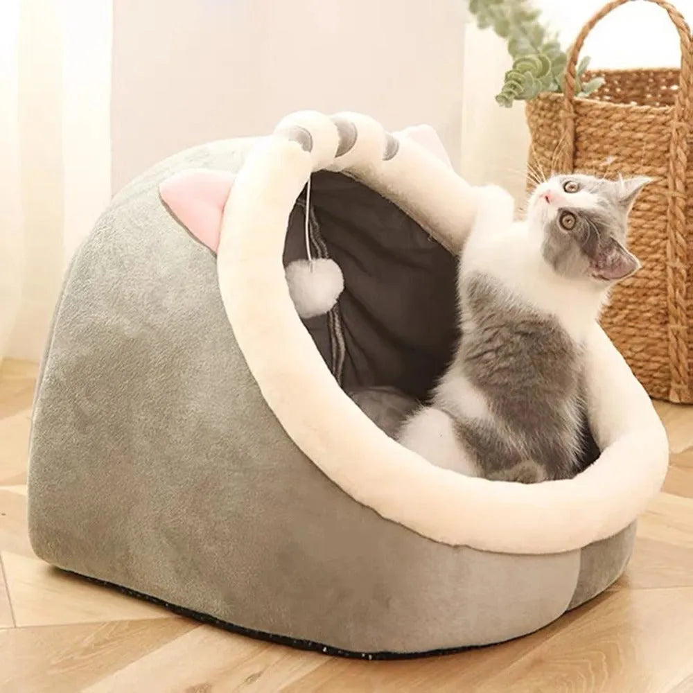 Weiches Katzenbett | Kuscheliges Nest für Katzen