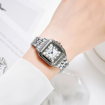 Luxus Legierung Damen Uhr - Gold oder Silber Gehäuse &amp; Armband Elegantes Römisches Design