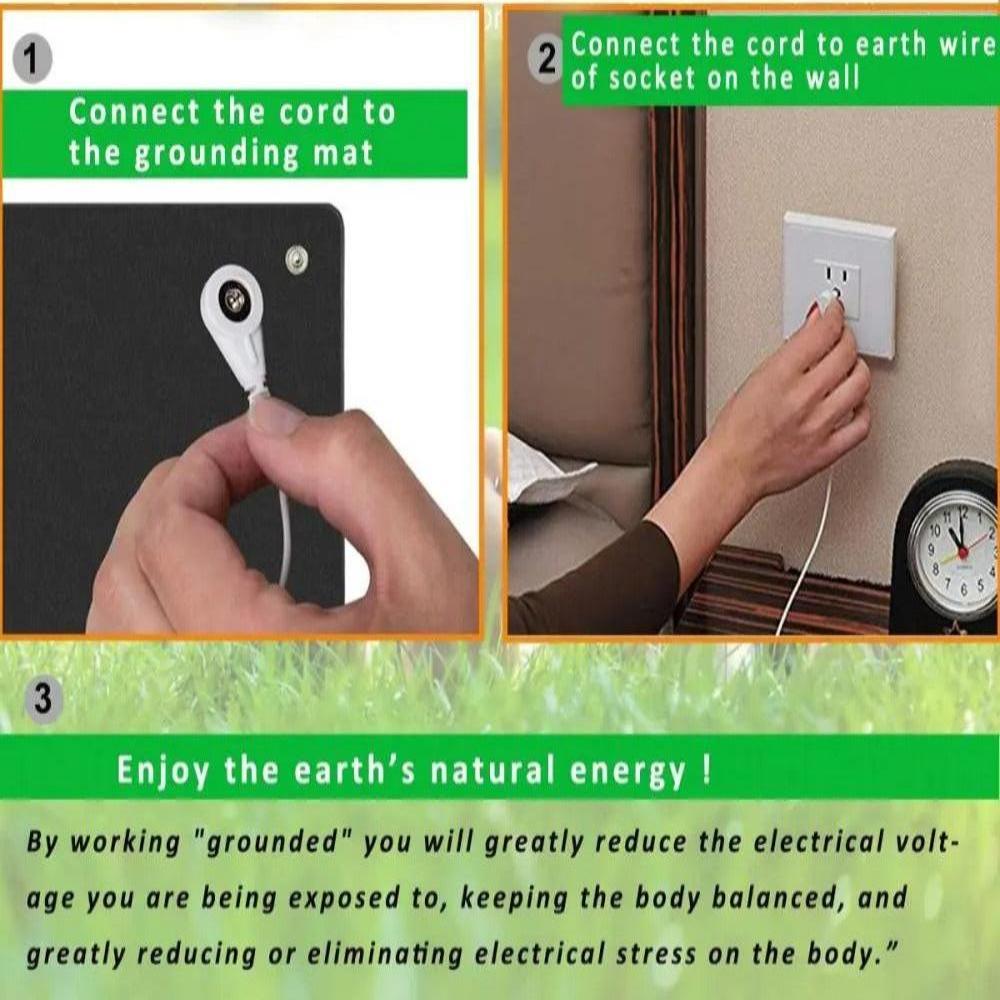 Erdungs-Pad Erdungsmatte - UK-Stecker zur Schlafhilfe mit Silberfaden-Technologie