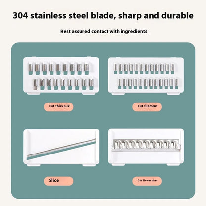Multifunktionaler Gemüseschneider mit 6 Klingen