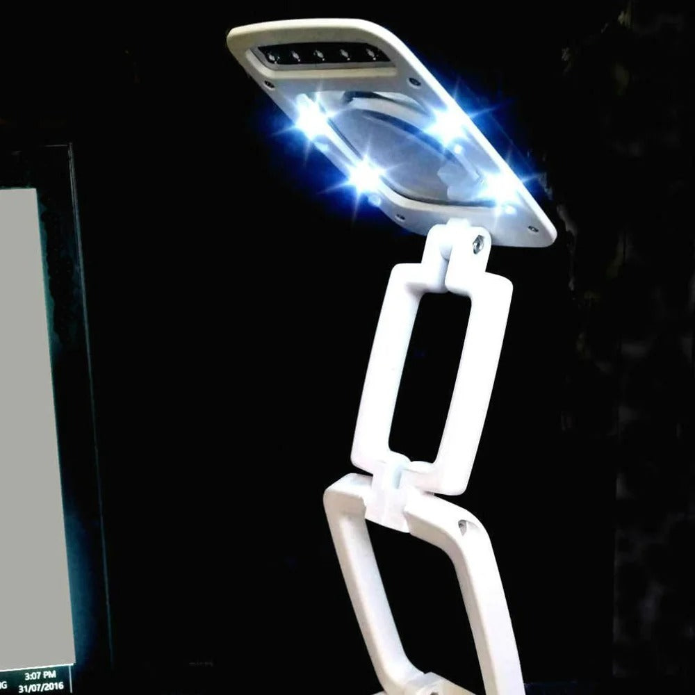 Vollseiten-Vergrößerungsglas mit Licht &amp; Ständer | Lesehilfe für Senioren