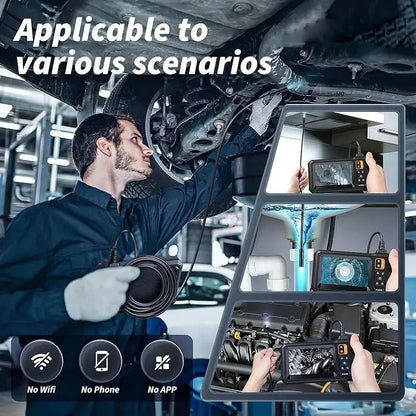 Industrielles Endoskop Inspektionskamera – 1080P HD mit 4,3-Zoll Bildschirm verstellbare Linse
