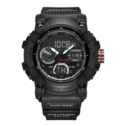 FoxBox: Robuste wasserdichte Chronograph Dual-Display-Uhr stoßfest