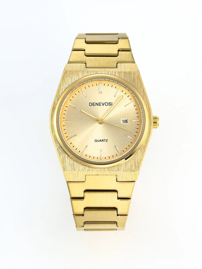 Luxus Herren Business Uhr - Elegantes Gold- oder Silber-Armband aus Edelstahl