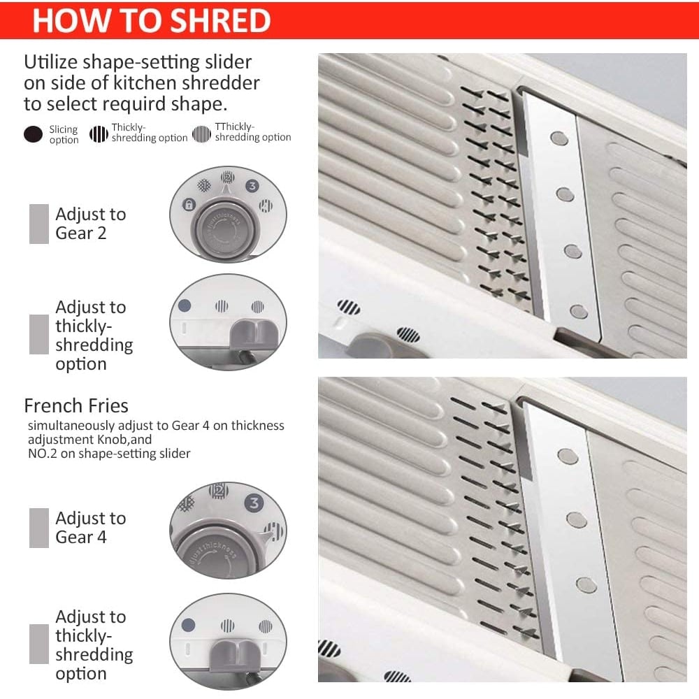 Mandoline Gemüseschneider - Edelstahl | Präziser Küchenhobel