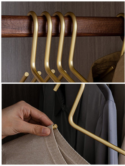 Kleiderbügel Set aus Metall - Mattgold/Silber │ Nahtlos