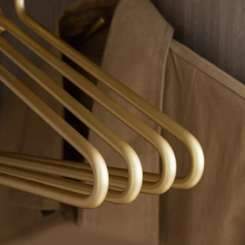 Kleiderbügel Set aus Metall - Mattgold/Silber │ Nahtlos