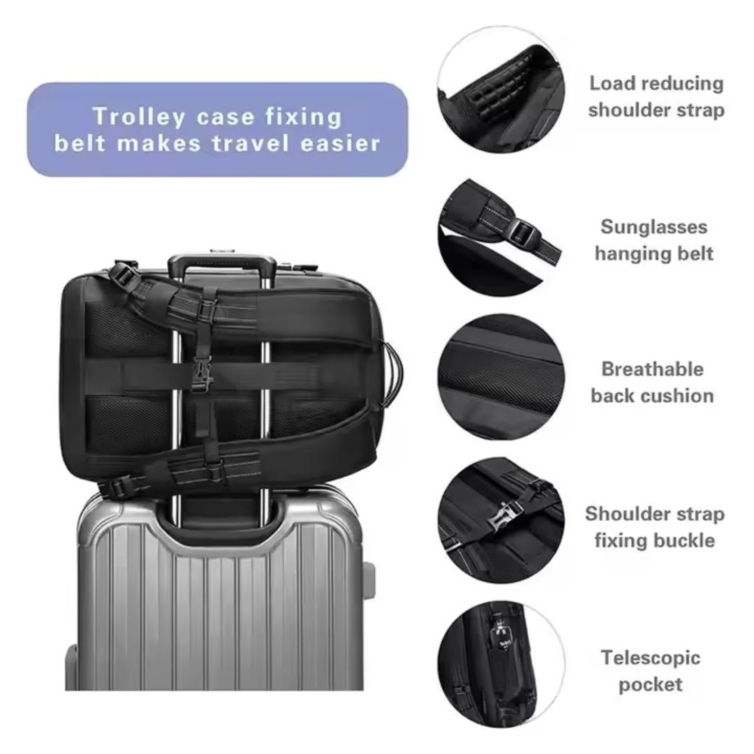 VacPack Rucksack | Platzsparende Tasche für Reisende