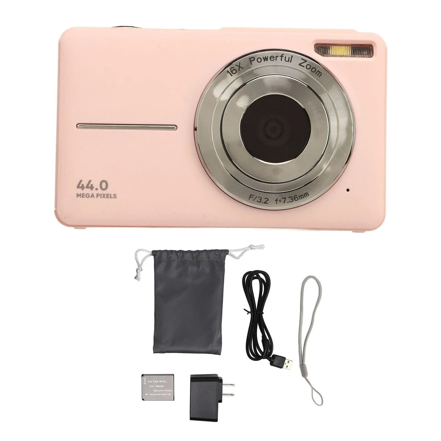 HD Mini Digitalkamera - Tragbare Digitalkamera mit 2,4-Zoll IPS-Display und Type-C-Ladung