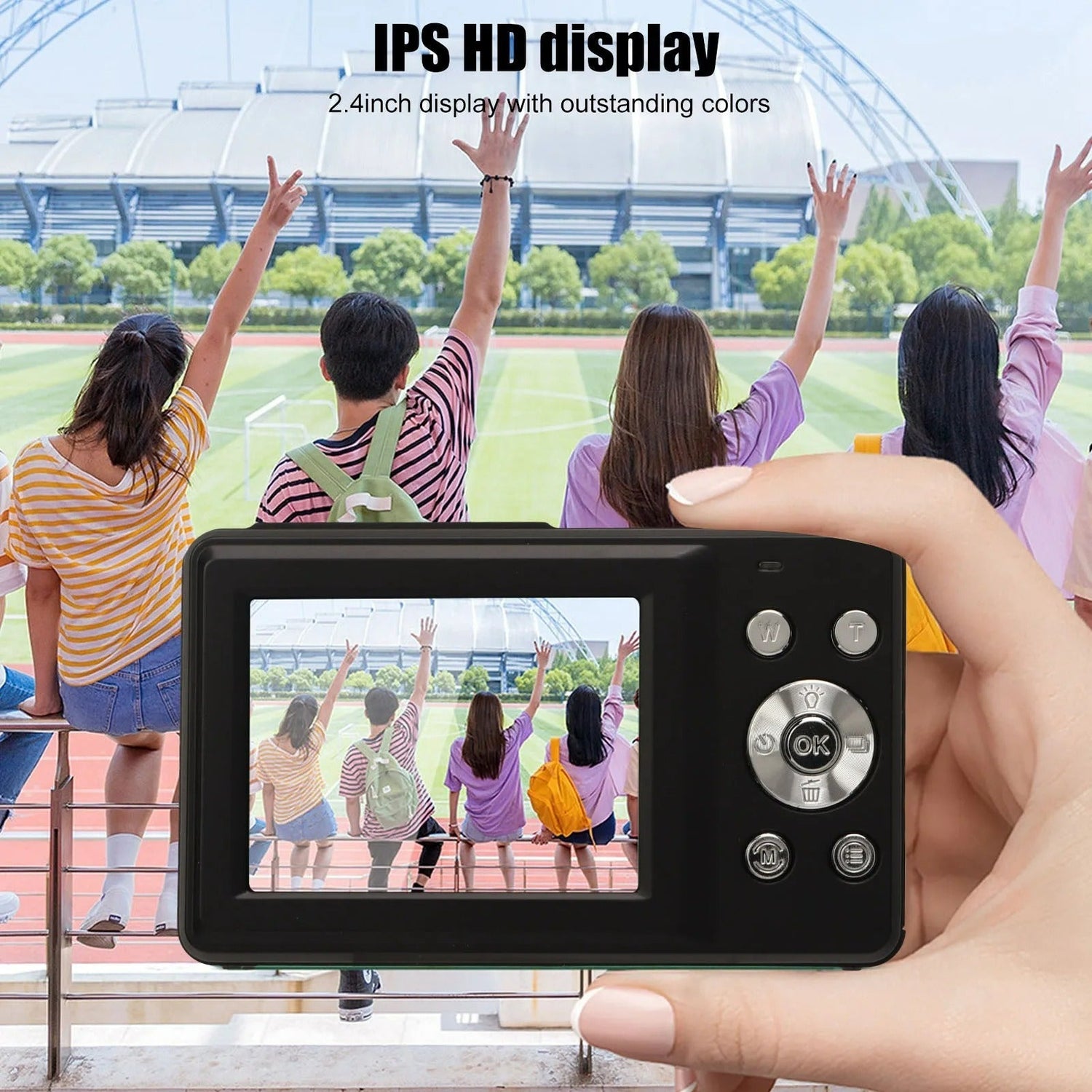HD Mini Digitalkamera - Tragbare Digitalkamera mit 2,4-Zoll IPS-Display und Type-C-Ladung