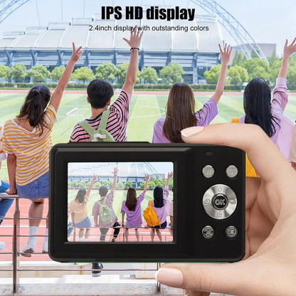 HD Mini Digitalkamera - Tragbare Digitalkamera mit 2,4-Zoll IPS-Display und Type-C-Ladung
