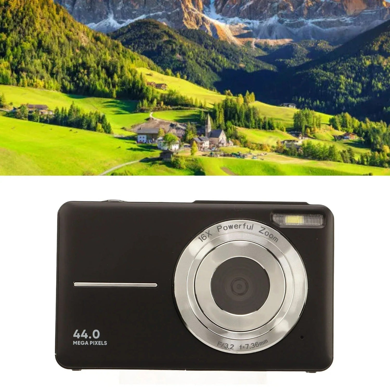 HD Mini Digitalkamera - Tragbare Digitalkamera mit 2,4-Zoll IPS-Display und Type-C-Ladung