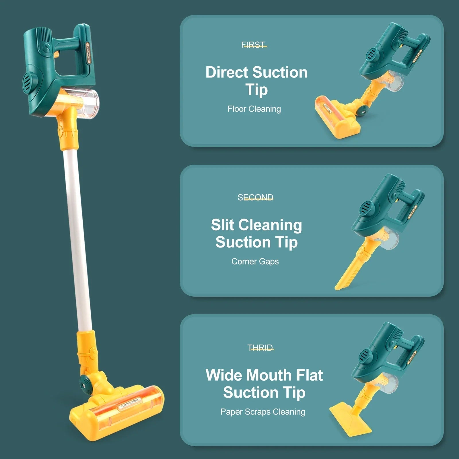 Mini-Staubsauger für Kinder - Interaktives Lernspielzeug