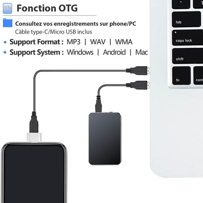 Zelara Mini Micro Espion – Diskreter Sprachrekorder