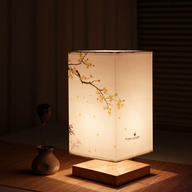 Japanische-Scandi Tischlampe  Minimalistisches Design