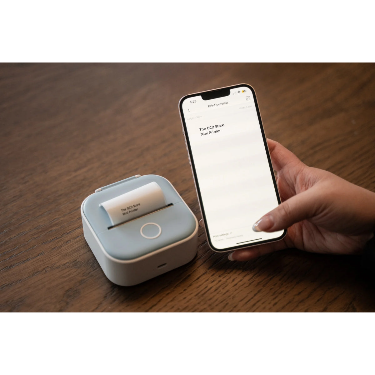 Tragbarer Mini Thermo-Etikettendrucker Bluetooth für Schule, Büro und DIY mit 1000mAh Akku