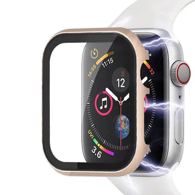 Spartanisches Edelstahlgehäuse für die Apple Watch Series 5, verstärkter Displayschutz aus gehärtetem Glas