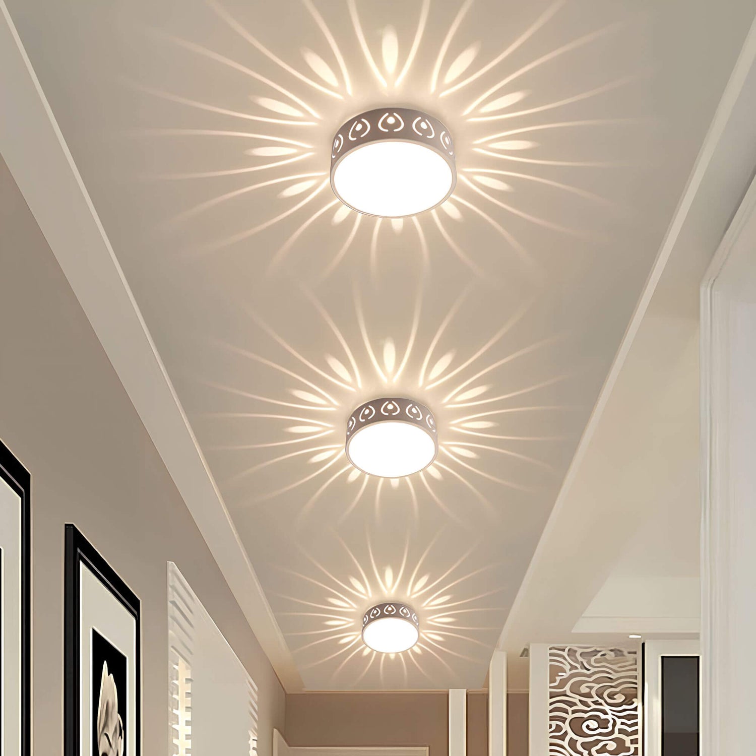 Moderne LED-Deckenleuchte - Beleuchtung für Flur, Balkon