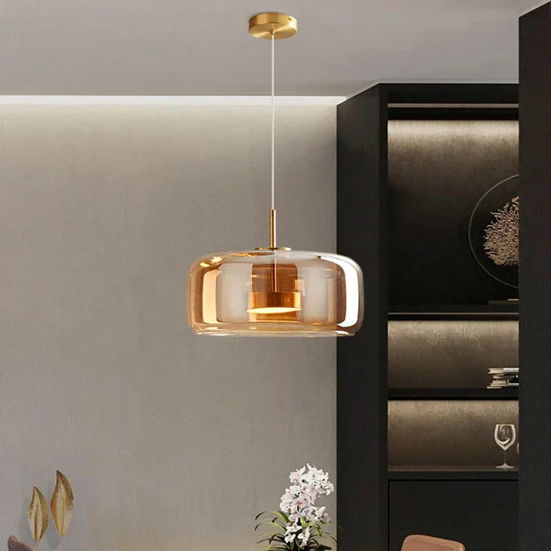 Glas-Kuppel-Kronleuchter - Dimmbares LED-Licht
