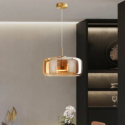 Glas-Kuppel-Kronleuchter - Dimmbares LED-Licht