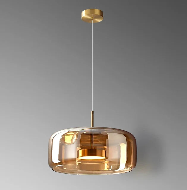Glas-Kuppel-Kronleuchter - Dimmbares LED-Licht