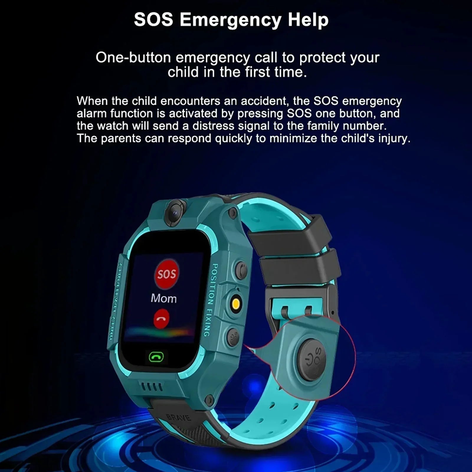 Kinder-GPS-Uhr – Echtzeitverfolgung &amp; Telefonfunktion