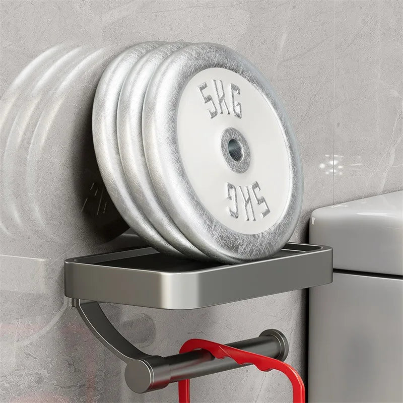 Toilettenpapierhalter mit Ablage - Edelstahl | Modernes Design