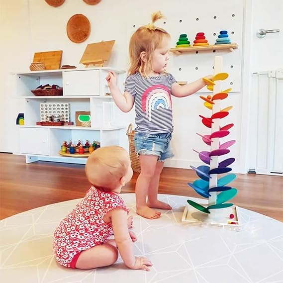 Regenbogen Murmel Holzturm - Spielzeug &amp; Bildung