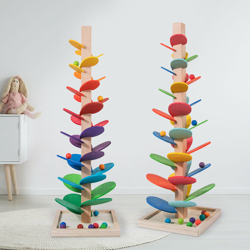 Regenbogen Murmel Holzturm - Spielzeug &amp; Bildung