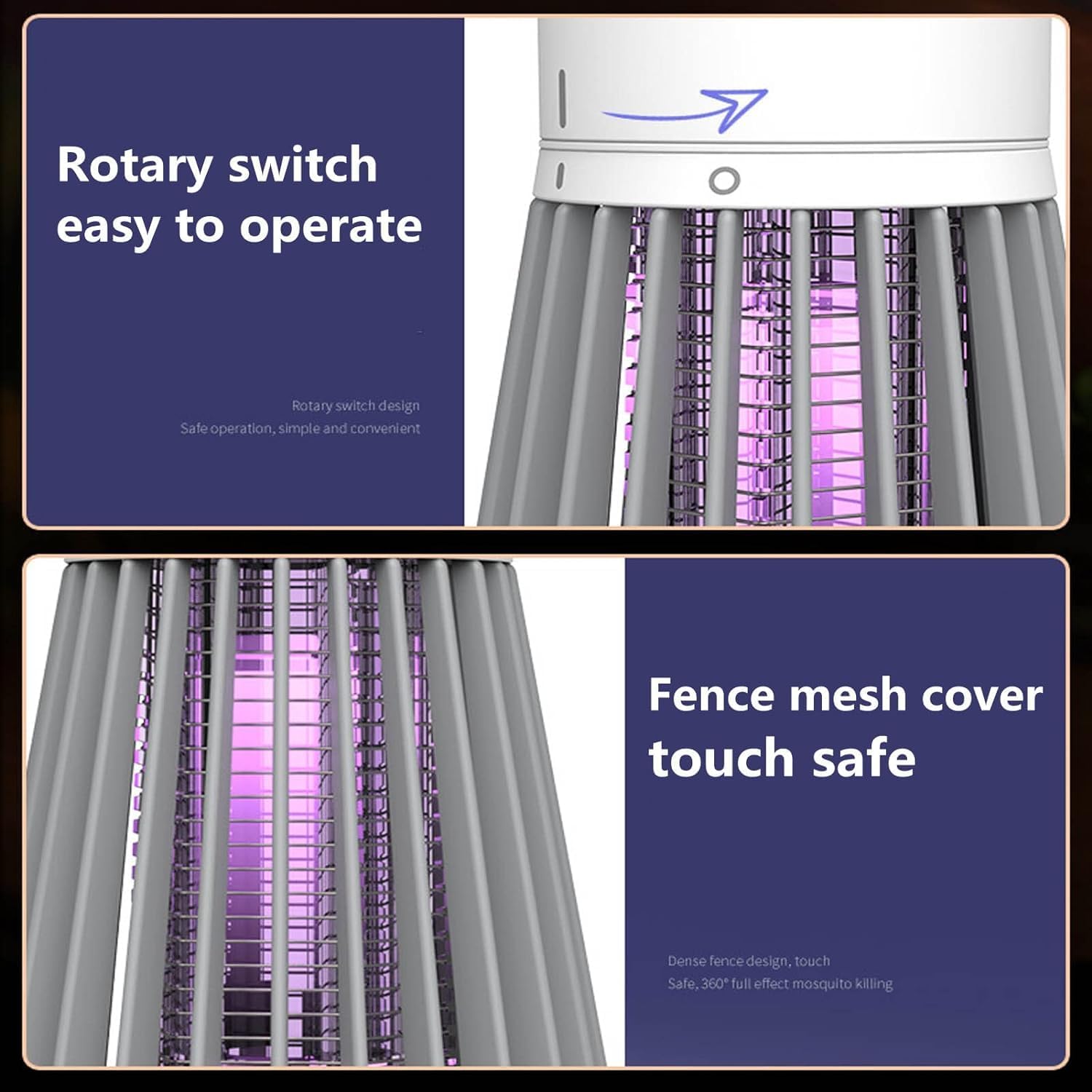 Mücken- &amp; Insektenvernichterlampe - 2er-Pack, UV-Licht-Insektenfalle für Innen- &amp; Außenanwendung, Effektive Schädlingsbekämpfungslösung