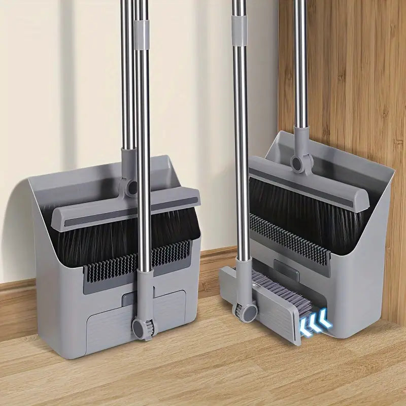 Multifunktionales Besen- und Kehrblech-Set | 3-in-1 Reinigungswerkzeug