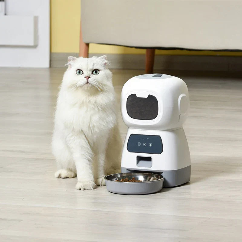 Smart automatischer Futterspender für Hunde &amp; Katzen, Portionenkontrolle, Fütterung per App