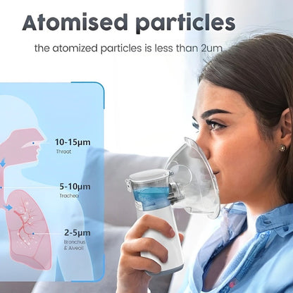 Tragbarer Vernebler für Kinder &amp; Erwachsene – 2 Modi, selbstreinigend, USB- und Batteriebetrieb, leise &amp; kompakt