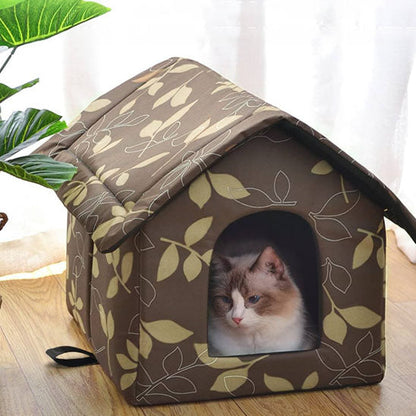 Nische für Katze im Freien Winter