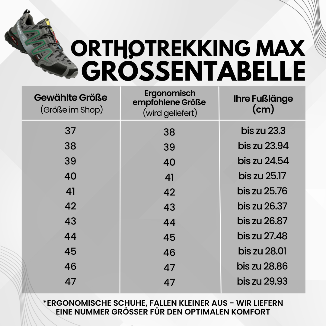 OrthoTrekking Max - Bequeme Orthopädische Wanderschuhe