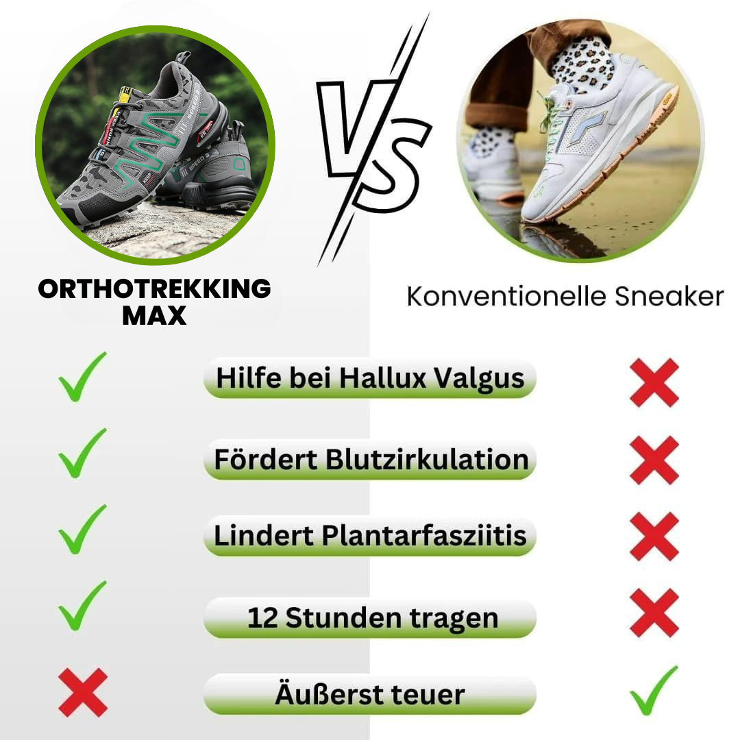 OrthoTrekking Max - Bequeme Orthopädische Wanderschuhe