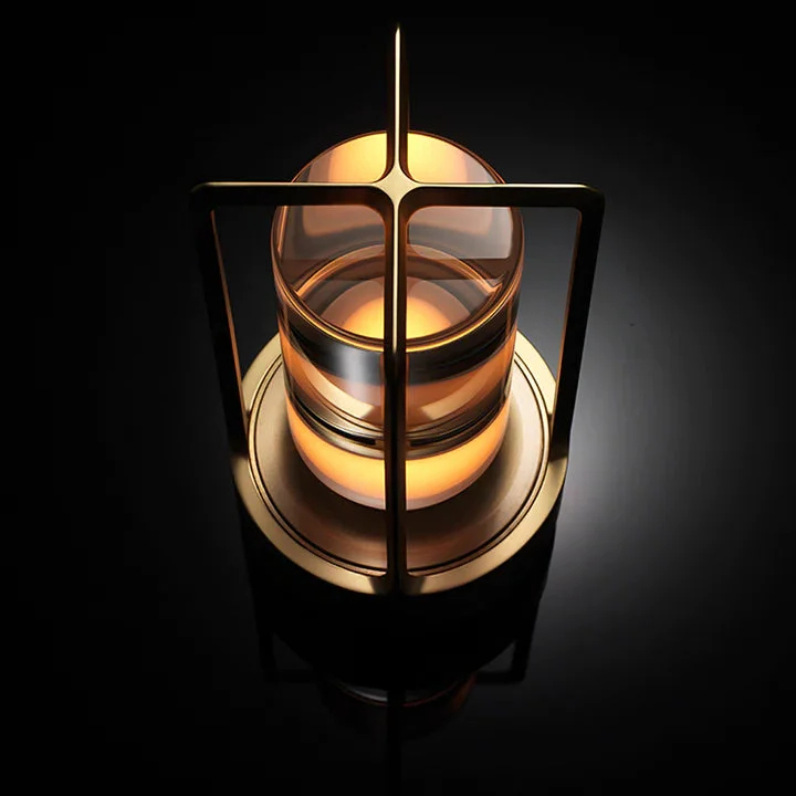 Ambient Lantern Kabellose Wiederaufladbare Kleine Nachttischlampe Gold