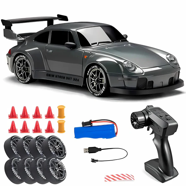 Retro Drift Master RC Auto 4WD, LED-Licht, Drift- und Rennmodus, Stoßfestes PVC