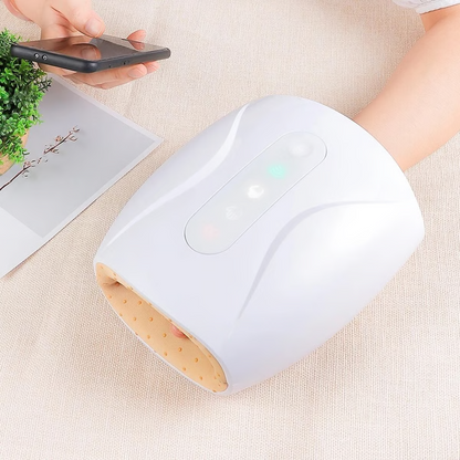 Wiederaufladbarer Elektrischer Handmassager, Handmassagegerät, tragbar, 6 Modi &amp; 2 Heizstufen