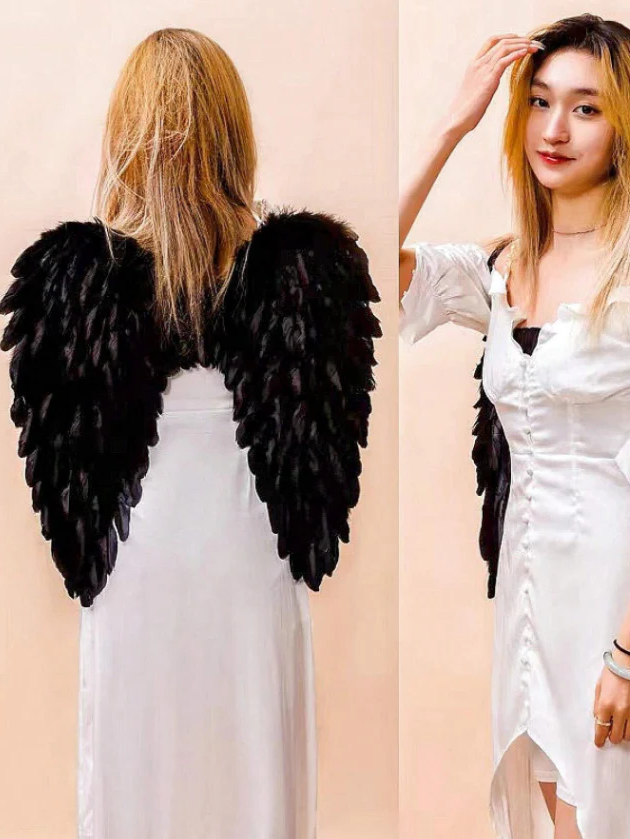 Realistische Engel Flügel Kostüm – Halloween Party Dekoration, Verkleidung, Cosplay und Bühnenaufführungs Requisiten