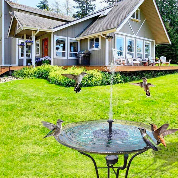 Solarbetriebene Gartenbrunnenpumpe für Vogelbad Terrassenbrunnen