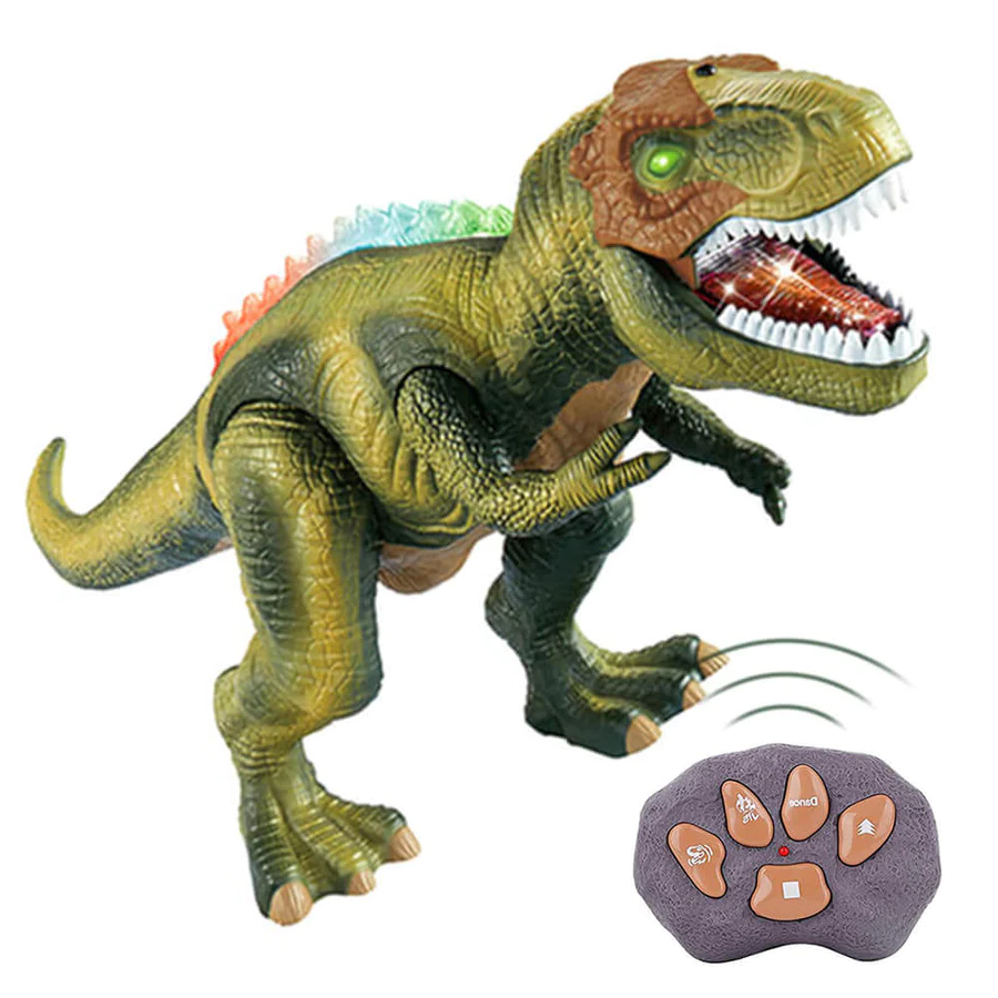 Fernbedienung T-Rex Dinosaurier mit LED-Beleuchtung, gehend &amp; brüllend realistische Dinosaurier-Spielzeuge
