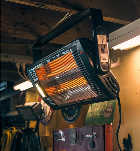 Wandmontierter Infrarot-Terrassenheizer mit Halogenlampe 1500W für Innen &amp; Außen