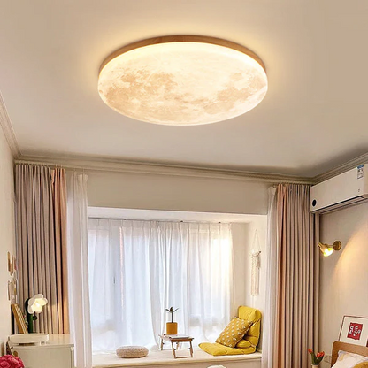 Nordic Minimalist LED Deckenleuchte aus Acryl mit Holz – Flush Mount