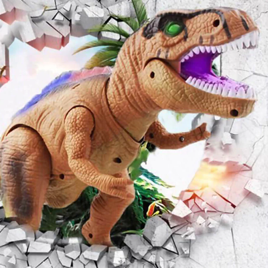 Fernbedienung T-Rex Dinosaurier mit LED-Beleuchtung, gehend &amp; brüllend realistische Dinosaurier-Spielzeuge