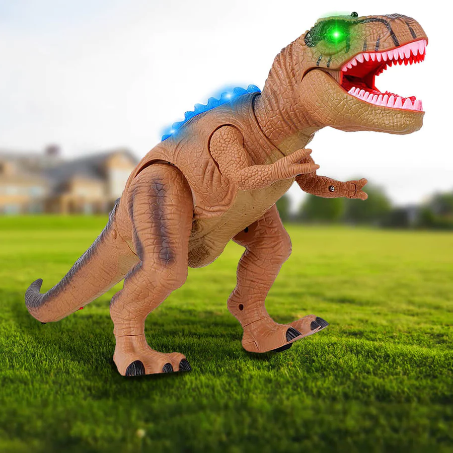 Fernbedienung T-Rex Dinosaurier mit LED-Beleuchtung, gehend &amp; brüllend realistische Dinosaurier-Spielzeuge